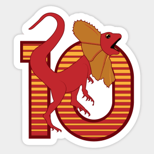 10 Lizards leaping Sticker